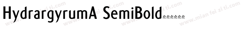 HydrargyrumA SemiBold字体转换